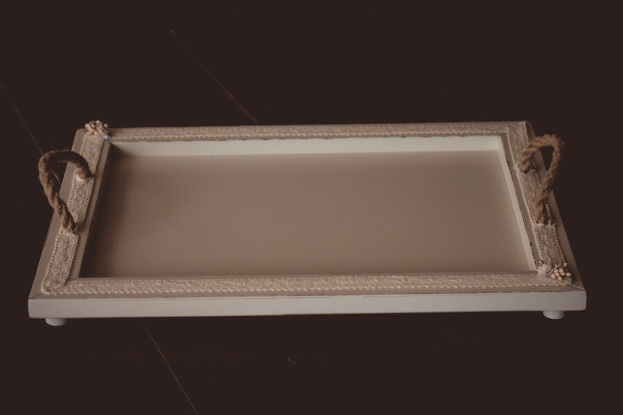 Δίσκος-καράφα-ποτήρι με διακόσμηση | σετ γαμου δίσκος-καράφα-ποτήρι από Velissaria.gr