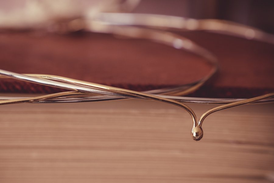 Στέφανα γάμου επάργυρα με επίχρυση βέργα | στέφανα γάμου επάργυρα από Velissaria.gr