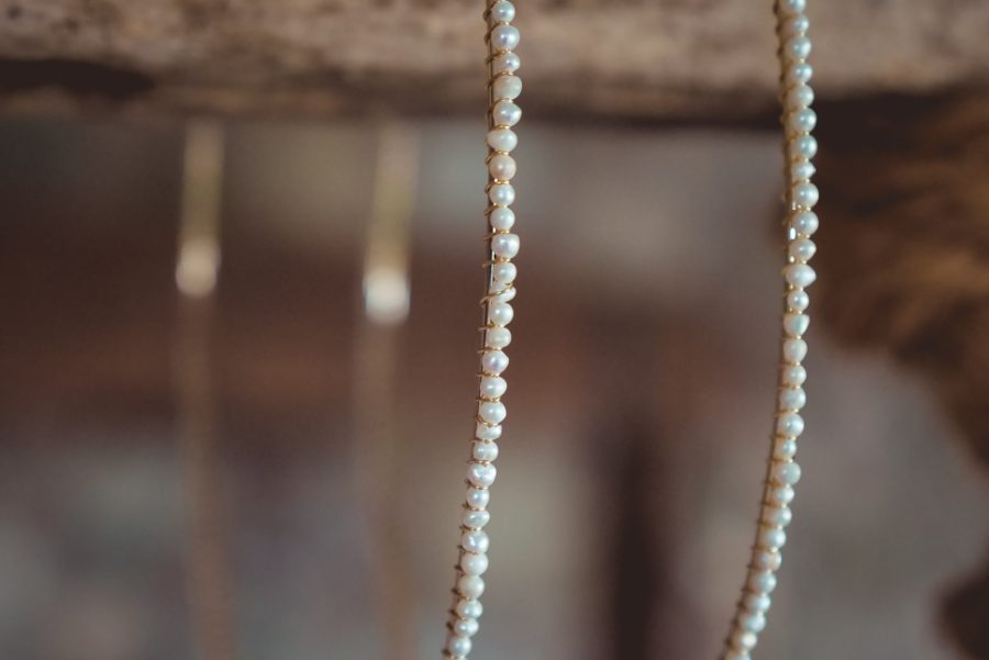 Επίχρυσα στέφανα με μαργαριτάρια | στέφανα γάμου επίχρυσα από Velissaria.gr