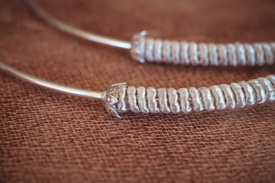 Επάργυρα στέφανα με μεταξωτό σχοινί | στέφανα γάμου επάργυρα από Velissaria.gr