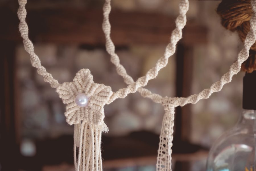 Στέφανα σειρά boho | στέφανα γάμου σχοινί - δαντέλα από Velissaria.gr