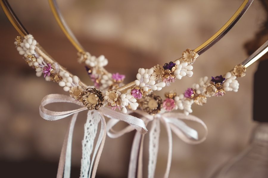 | στέφανα γάμου ασημένια από Velissaria.gr