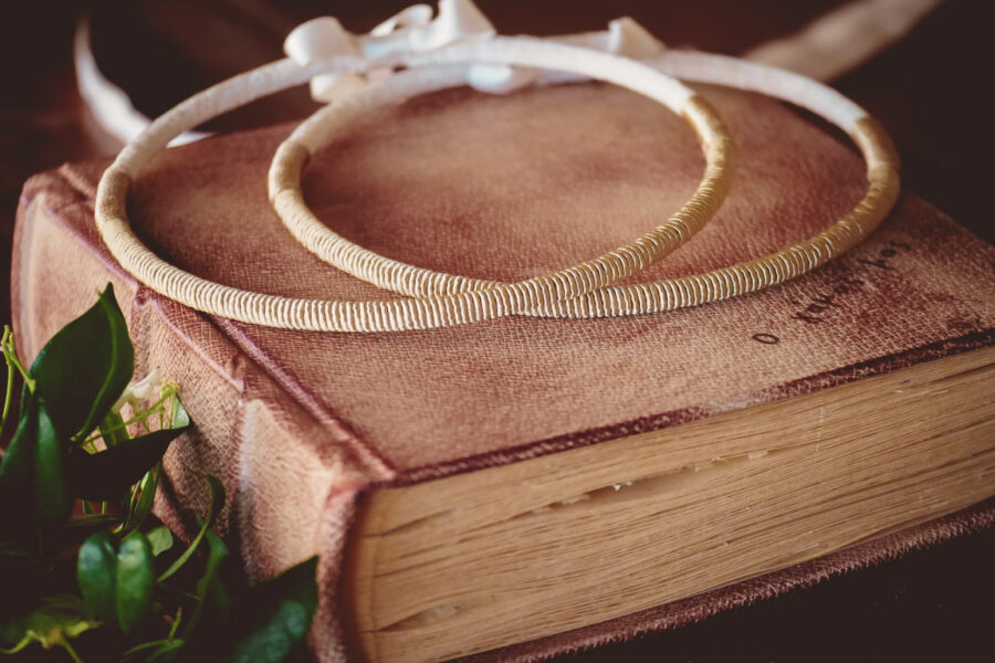 Στέφανα σειρά boho | στέφανα γάμου σχοινί - δαντέλα από Velissaria.gr