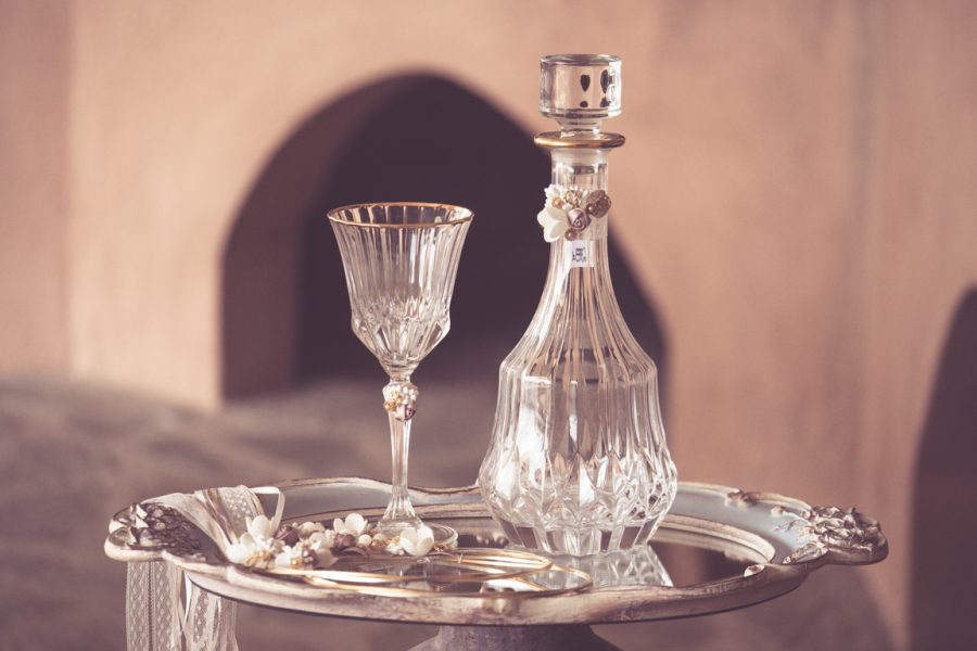 | σετ γαμου δίσκος-καράφα-ποτήρι από Velissaria.gr