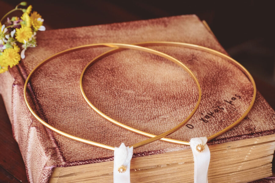 Επίχρυσα στέφανα ματ | στέφανα γάμου επίχρυσα από Velissaria.gr