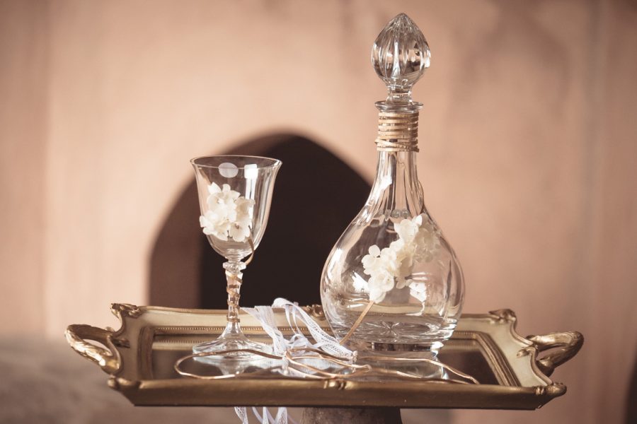 | σετ γαμου δίσκος-καράφα-ποτήρι από Velissaria.gr