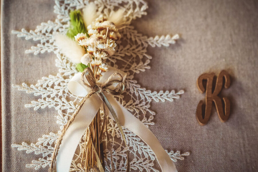 Υφασμάτινο βιβλίο ευχών | βιβλία ευχών από Velissaria.gr