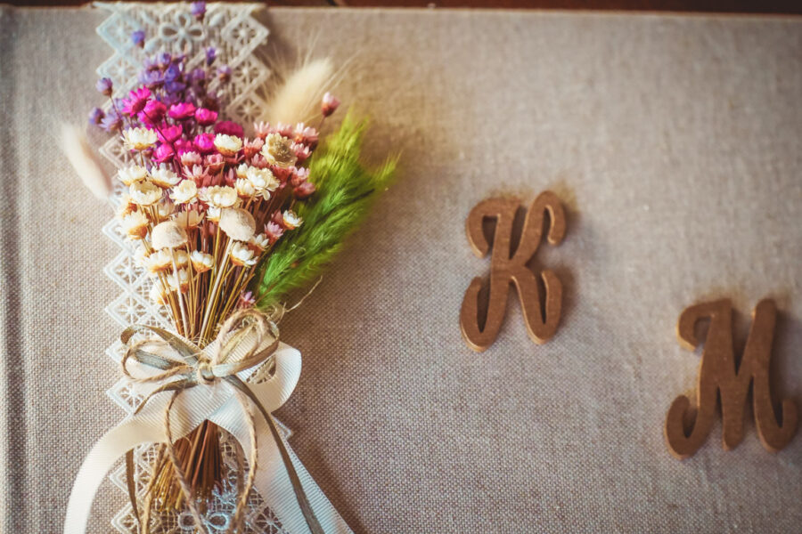 Υφασμάτινο βιβλίο ευχών | βιβλία ευχών από Velissaria.gr