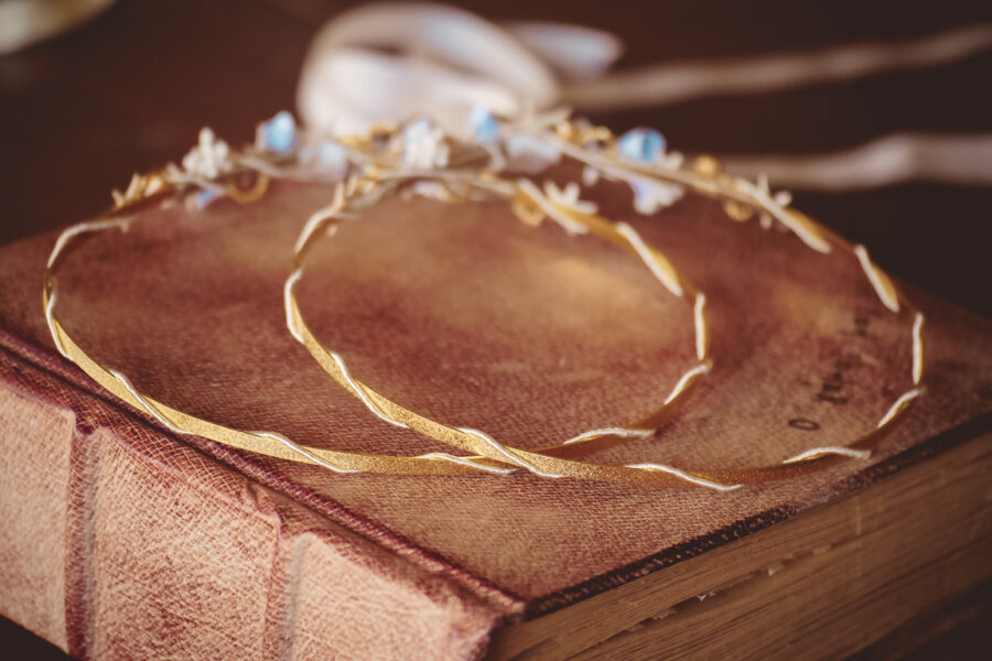 Στέφανα γάμου επίχρυσα “θαλασσινά” | στέφανα γάμου επίχρυσα από Velissaria.gr