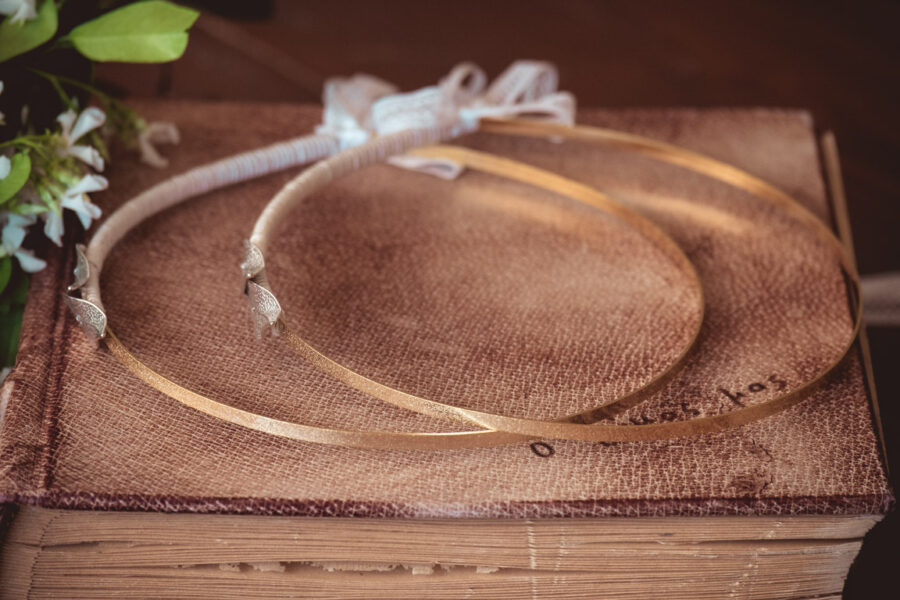 Στέφανα γάμου επίχρυσα”φύλλα” | στέφανα γάμου επίχρυσα από Velissaria.gr