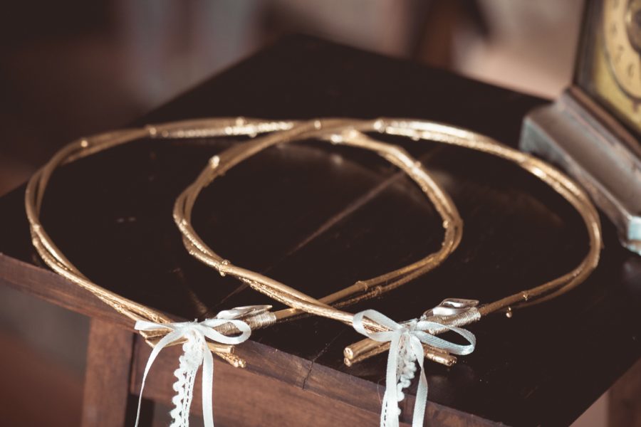 Στέφανα γιασεμί επιχρυσωμένα | στέφανα γάμου με φυσικά υλικά από Velissaria.gr