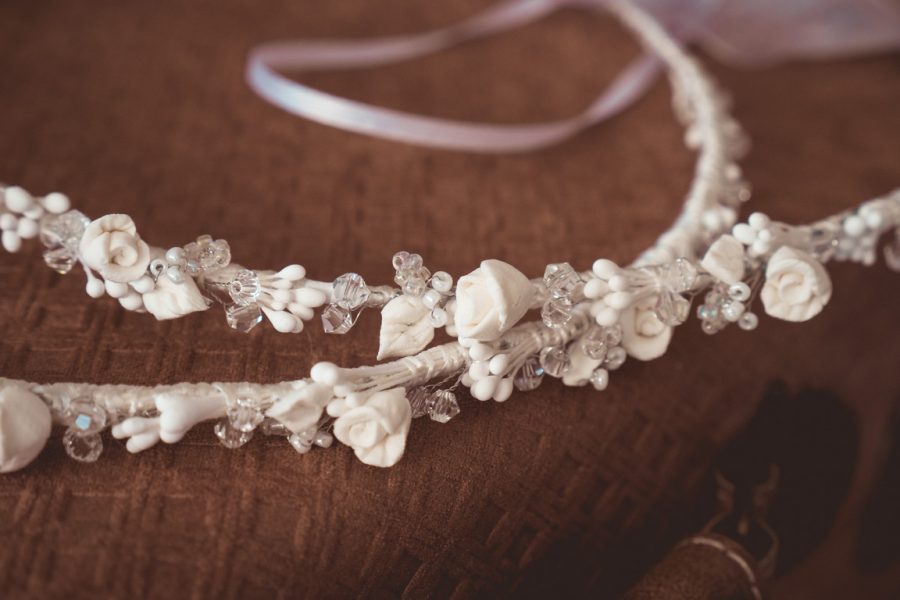 Πορσελάνινα στέφανα γάμου πλεγμένα με μεταξωτό σχοινί | στέφανα γάμου πορσελάνινα - πορσελάνη από Velissaria.gr