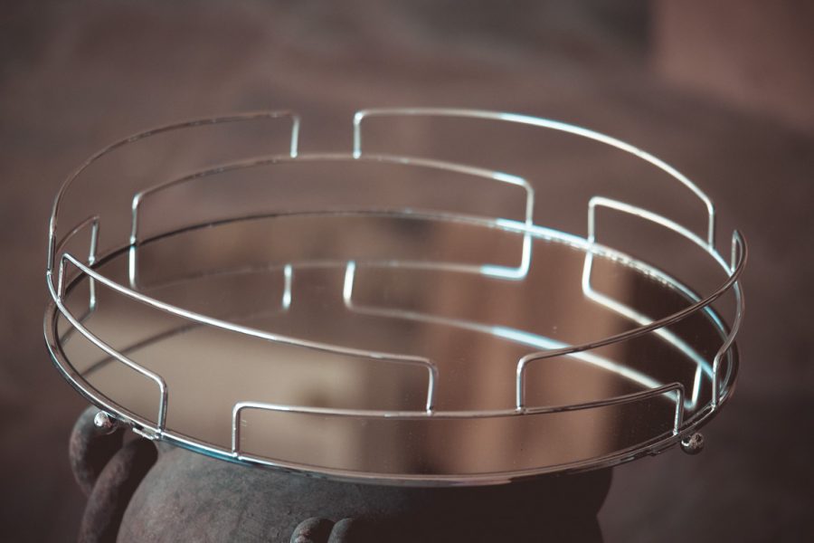 Δίσκος-καράφα-ποτήρι με διακόσμηση | σετ γαμου δίσκος-καράφα-ποτήρι από Velissaria.gr