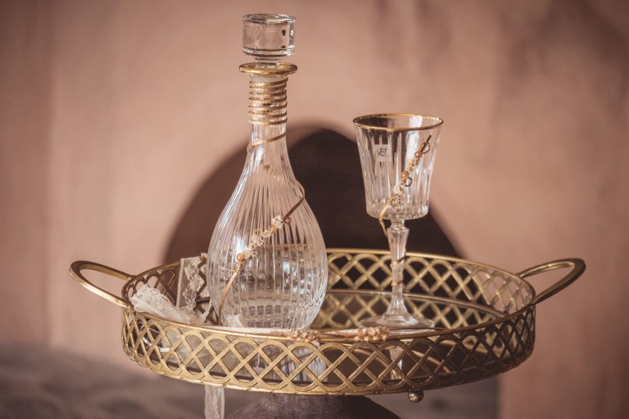 | σετ γαμου δίσκος-καράφα-ποτήρι από Velissaria.gr