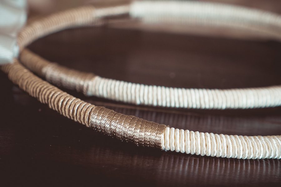 Στέφανα σειρά boho με μεταξωτά σχοινιά | στέφανα γάμου σχοινί - δαντέλα από Velissaria.gr