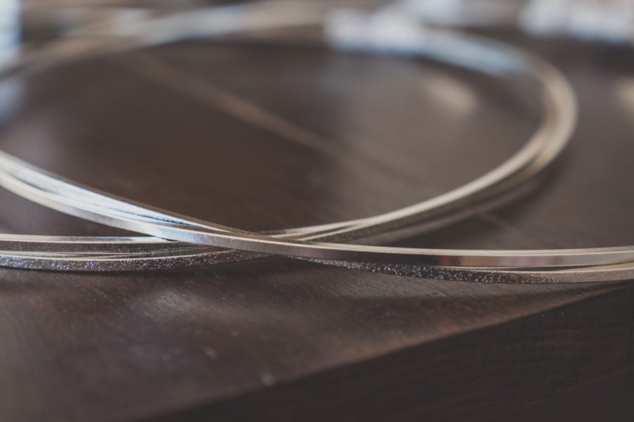 Επάργυρα στέφανα με διπλή τετράγωνη βέργα | στέφανα γάμου επάργυρα από Velissaria.gr