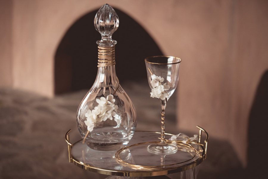 | σετ γαμου δίσκος-καράφα-ποτήρι από Velissaria.gr